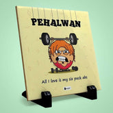 Pehalwan Printed Table Décor Ceramic Tile 6x6 Inches